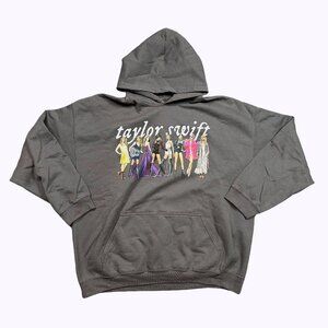 Taylor Swift Eras Tour Hoodie Authentic XX-Large XXL Dark Gray Casual Relaxation